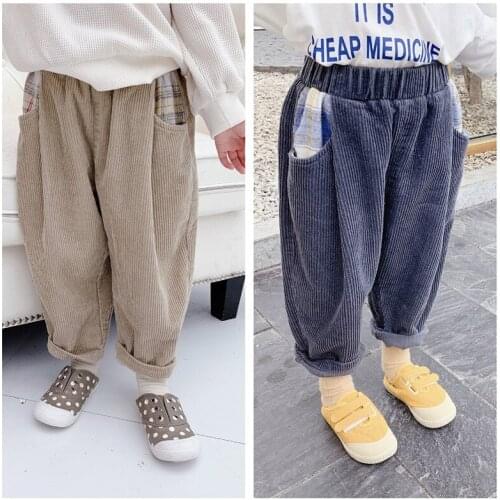 Toddler Girls Harem Pants Korean Autumn Solid Corduroy Pant For Girl 2 3 4 5 6 Years Kids Trousers Child High Quality Pants New