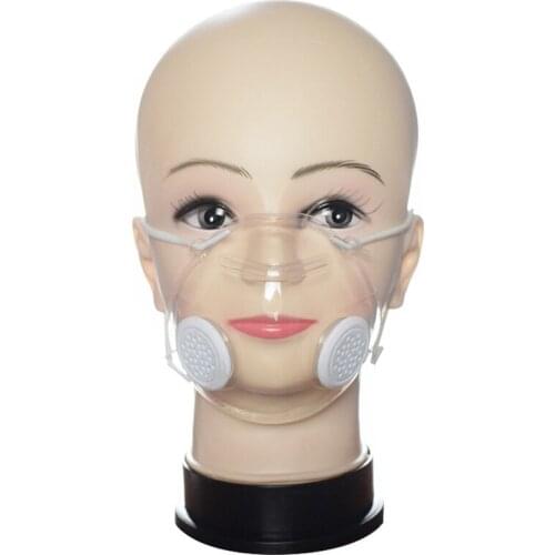 Silicone Reusable Mask With Breathing Valve Transparent Mask Deaf-Mute Lip Mask Outdoor Dust-Proof Mask Transparent Mask Home