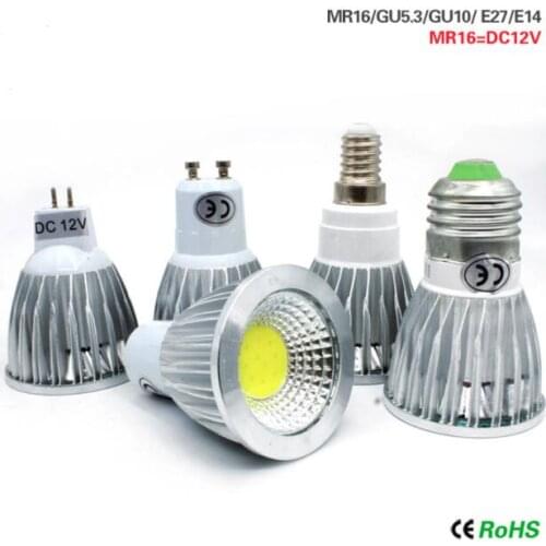 New High Power Lampada Led GU10 E27 E14 COB 9w 12w 15w Dimmable Led Cob Spotlight Warm Cool White MR16 12V Bulb Lamp GU 5.3 220V