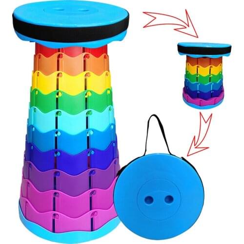 Outdoor Furniture Retractable Stool Chairs Portable Stool Lounge Folding Chair Camping