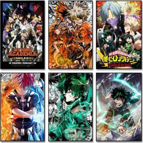 Japanese Anime My Hero Academia Poster Pictures Comics Wall Art Canvas Painting For Bedroom Living Room Home Decoration Cuadros