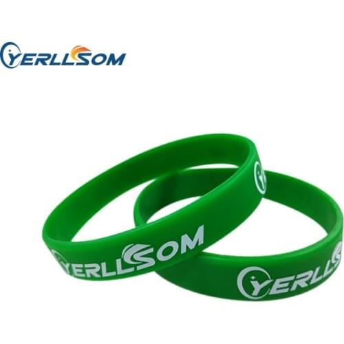 YERLLSOM 50pcs/Lot High Quality Customized personal printed rubber silicone bands for events Y101003