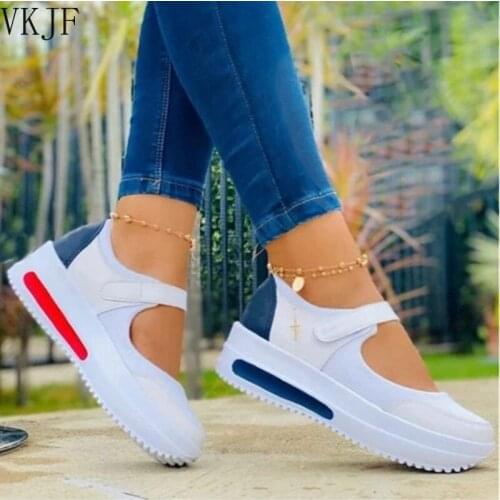 2021 Women Sneakers Lace-Up Platform Sports Shoes for Women Breathable Ladies Sneakers Womens Vulcanize Shoes