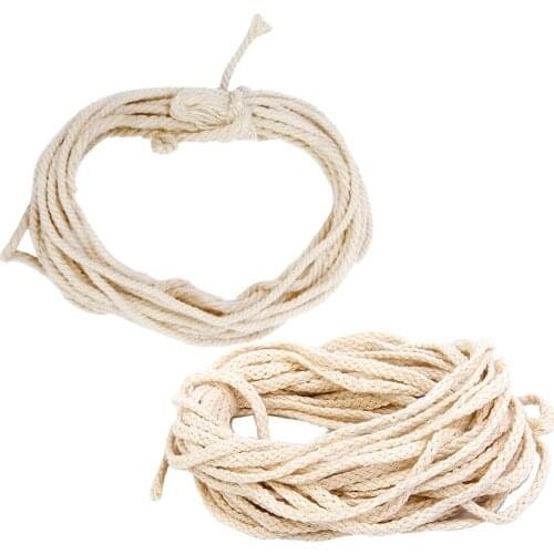 1Pc 30M 3mm Natural Cotton Rope Cord String + 1pc 10M 5mm Cotton Rope Cord