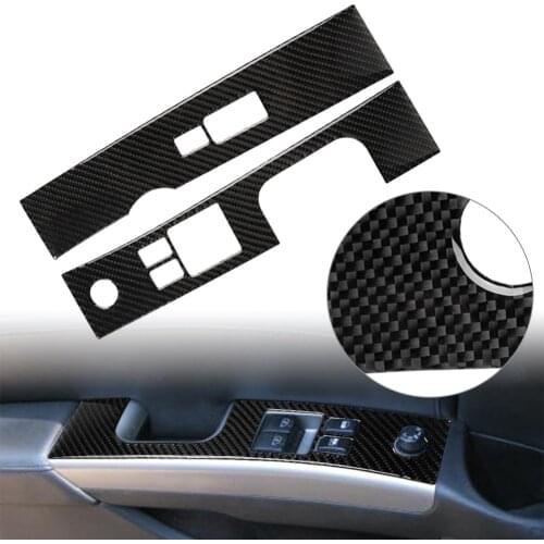 1Pcs Carbon Fiber Car Styling Interior Window Lift Switch Panel Cover Trim ABS Plastic For Nissan 350Z 2006 2007 2008 2009 LHD