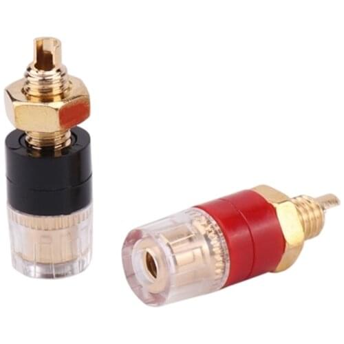 Sindax Speaker Audio Amplifier Transparent Terminal Binding Post Gold plated Terminals For 4mm Banana Plug Jack 10pcs/lot