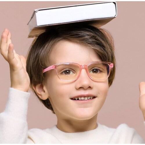 2020 New Kids Anti Blue Light Glasses TR90 Square Boys Girls Optic Frame Electronic Screen Glasses Blue Light Blocking Eyewear
