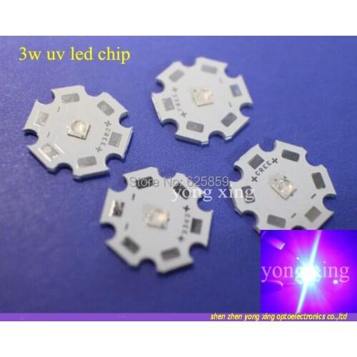 50pcs/lot UV LED 3W 3535 420-430nm led with 20mm on star