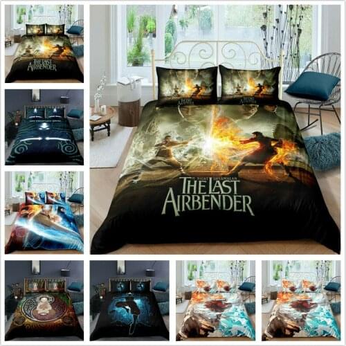 Avatar: The Last Airbender Home Textile Pillow Case 3D Bed Linen Duvet Covers Comforter Bedding Sets Bed Set Home Decor Bedding