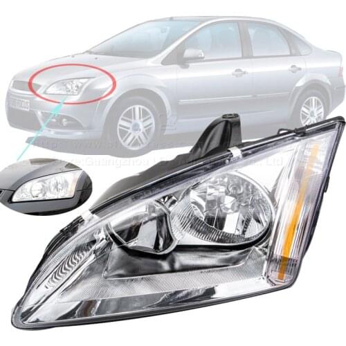 Car headlight assembly Front Left&Right Car Headlight Lens Light Cover For Ford Focus 2005 2006 2007 2008