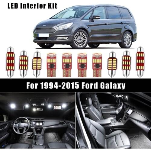 White Canbus Interior LED Light Kit For Ford Galaxy WGR WM 1994-2015 Vehicle Dome Map Reading Light Bulbs Car Lamp Accessories