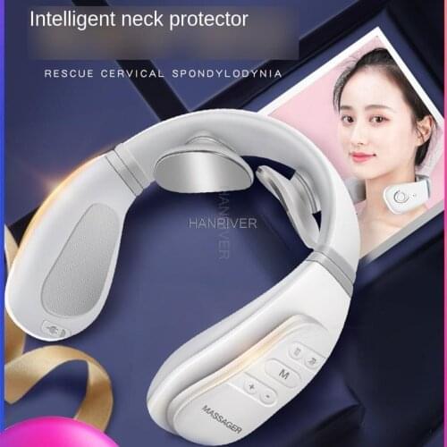 Wireless Intelligent EMS Pulse Heating Neck Massager TENS Pain Relief Tool Health Care Relaxation USB Charging Cervical Massager