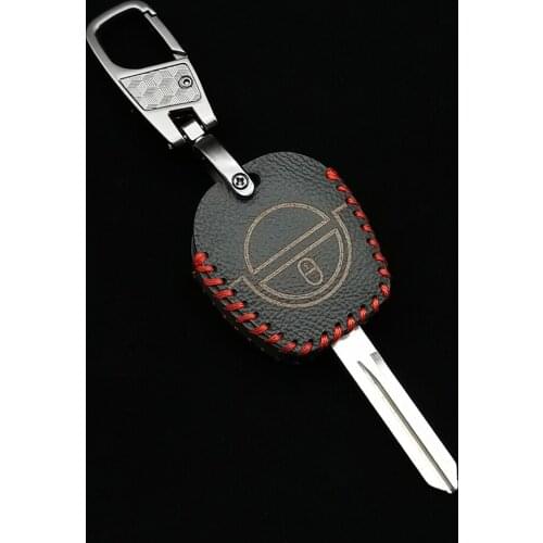 Carrying Genuine Leather Car Key Case Fob Cover For Nissan Micra Almera Primera X-Trail Keychain Key Ring Wallet