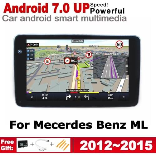 Screen Stereo Android 7.0 up Car GPS Navi Map For Mecerdes Benz ML 2012~2015 NTG Original Style Multimedia Player Auto Radio