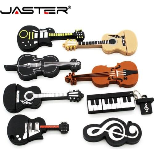 JASTER cartoon 64GB cute Musical instrument Guitar violin Note USB Flash Drive 4GB 8GB 16GB 32GB Pendrive USB 2.0 Usb stick