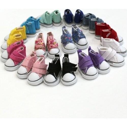 Floral Print Classic Style1 Pair 5cm Canvas Doll Shoes Adorable Party For 1/6 Doll Clothing Accessories Sharon Doll Boots Dolls