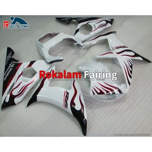 Bodywork For Yamaha YZF600 2003 2004 R6 03 04 White Black Motorcycle Fairing + 3 Gifts (Injection Molding)