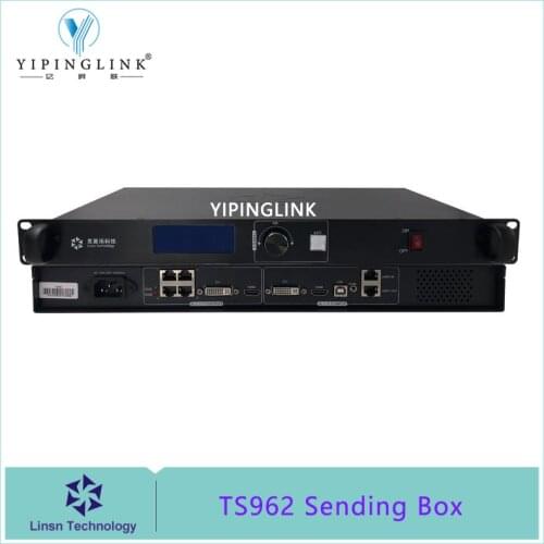LINSN TS962 new sender box sending card with Lcd and HDMI DVI output monitor for rental screen stage screen
