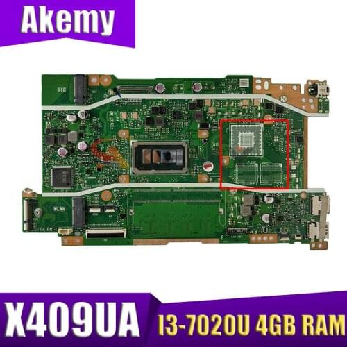 X409UA notebook mainboard For ASUS X409 X409U X409UJ X409UA laptop motherboard mainboard W/I3-7020U 4GB RAM GM tested full 100