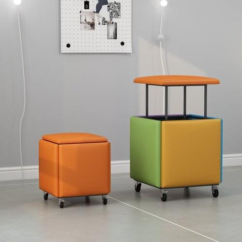 Multifunctional Creative Rubiks Cube Stool One Stool for Household Use Becomes Five Stools Folding Portable Stool Furniture