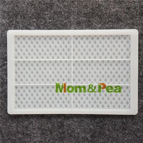Mom&Pea CX118 High Quality Rectangles With Rhombuses Silicone Mold Chocolate Mold Cake Decoration
