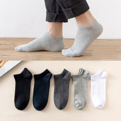 5 Pairs / Pack Mens Bamboo Fiber Socks Short High Quality New Casual Breatheable Anti-Bacterial Man Ankle Socks Men