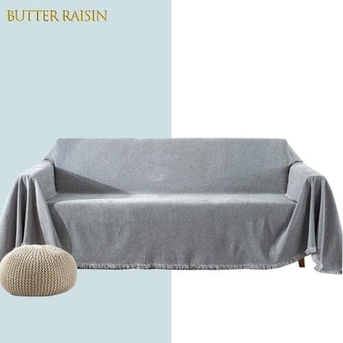 Solid Color Full Couch Covers For Living Room Soft Throw Thread Sofa Blanket Bedspread Cushion Cover Chaise Longue Case for Sofa