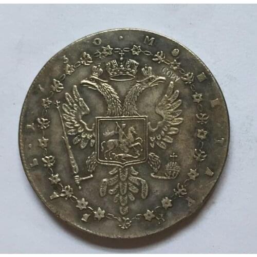 Wholesale 1730 russia 1 Rouble coins copy 100% coper manufacturing silver-plated