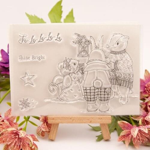 Shine Bright Silicone Clear Transparent Stamp and Cutting Dies DIY Scrapbooking clear stamps christmas