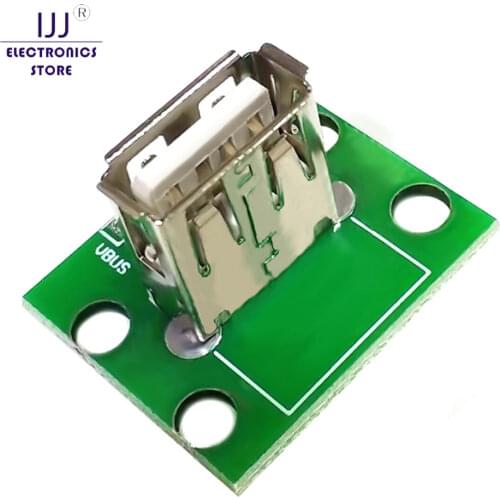 Vertical USB MiCroUSB Micro USB 2.0 Female Head A Connector 2.54mm PCB Converter Adapter Breakout Board 180 Degree Vertical