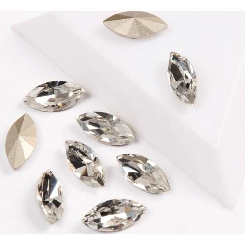 YANRUO 4200 Navette Crystal Color Best Quality Fancy stone Nail On Rhinestones Beauty Stones Crystals For DIY Nail Appliques