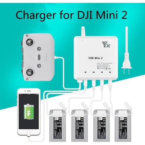For DJI Mini 2 Drone 6 in1 Battery Charger USB Port Intelligent Charging Adapter Four Specifications Are Available High Quality