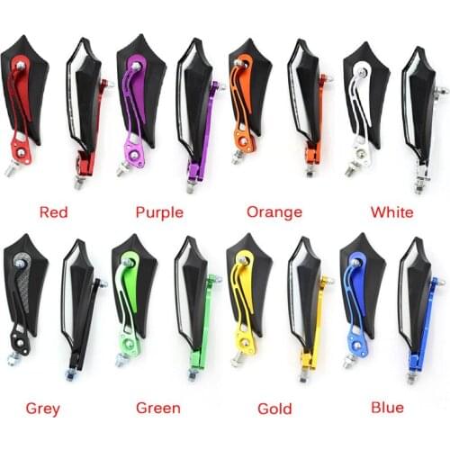 1Pair 8mm 10mm Moto Scooter Rear Side Mirrors Universal Motorcycle Rearview Mirrors