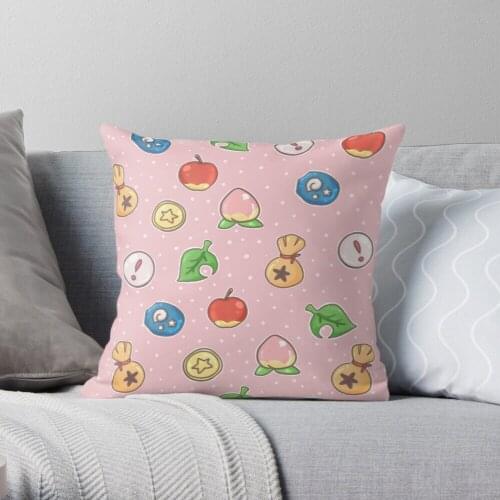 Animal Crossing Icons V.2 Throw Pillow Cushion Cover Polyester Throw Pillows Case On Sofa Home Living Room Car Seat Decor