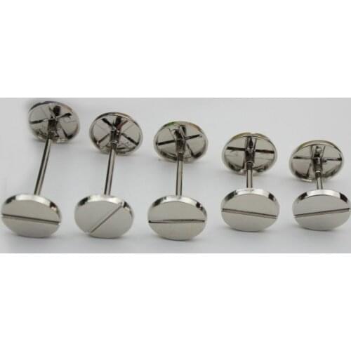 10pcs/lot DIY package bag accessories Silver a word nail dumbbell / Barbell wheel buckle hardware accessories package screws