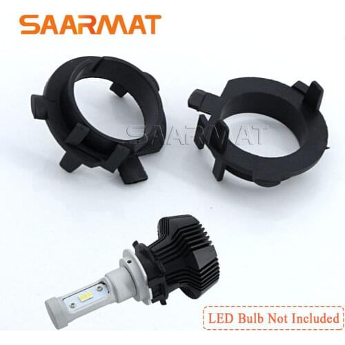 2Pcs H7 Headlight Bulb Holders Adapters Base for KIA K3/4/5 Sorento Sportage for Hyundai Veloster Santa Fe Coupe Sonata