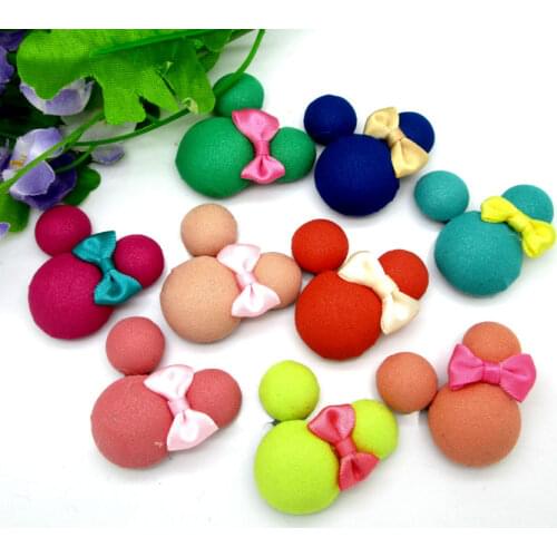 20Pcs Mixed Mouse Cloth Fabric Covered Sewing Buttons Flatback Cabochon Scrapbooking Crafts Knopf Bouton Decor Diy Accessories