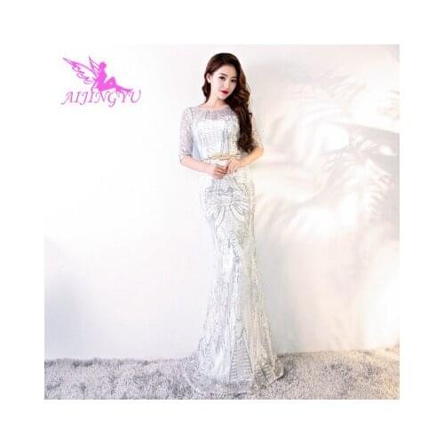 AIJINGYU White Evening Dress Party Gown 2021 Women Elegant Sexy Formal Special Occasion Dresses Fashion Ball Gowns FS138
