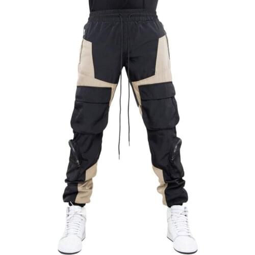 2021 New Autumn Men Fashion Cargo Outdoor Straight Tactical Pants Male Color Matching Overalls Hiking Camping Training Trousers