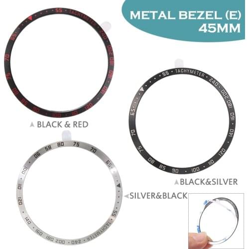 45mm Smart Watch Cover For Samsung Galaxy Watch 3 Bezel Ring Anti-scratch Steel Bezel Ring Adhesive Cover Watch Accessories