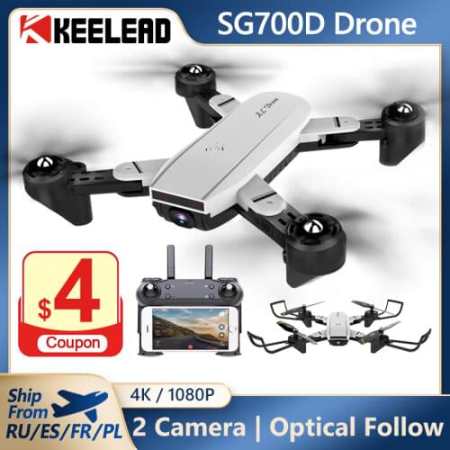 SG700D Drone 4K 1080P WIFI FPV Dual Camera drones profissional wide angle 50X Zoom Optical follow RC Quadcopter dron VS E58 E68
