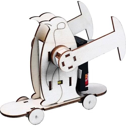 Electric 3D Sliding Skateboard Penguin DIY Assembled Wooden Toy Educational Toys for Children Science Experiment STEM Toys