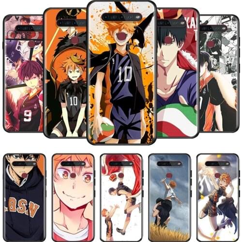 Haikyuu Hinata Anime Volleyball For LG G8 V30 V35 V40 V50 V60 Q60 K40S K50S K41S K51S K61 K71 K22 ThinQ 5G Black Phone Case