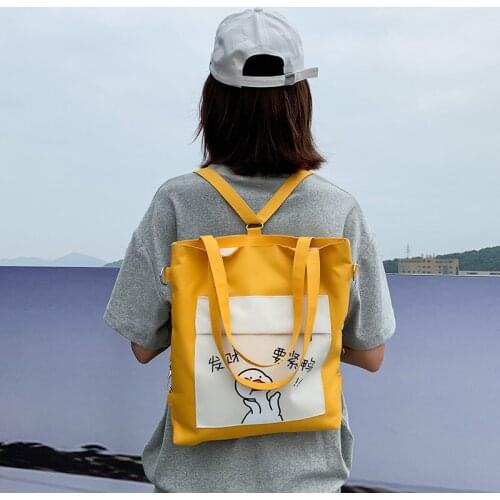 PURFAY Canvas Capacity Women Shoulder Bag Cotton Tote Shopper Bag Reusable Travelling bag Cloth Messenger Bag