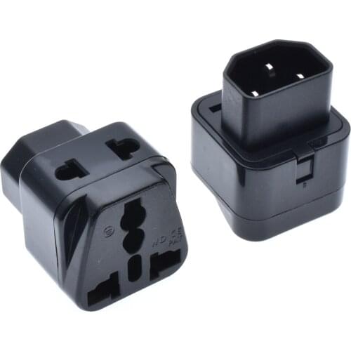 IEC 320 C14 UPS Power Connector Plug, 10A 250V Universal Female AU/US/UK/EU Socket To C14 Male Converter Power Adapter