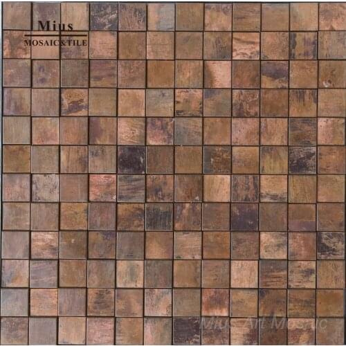 China 3D copper metal tile mosaic art