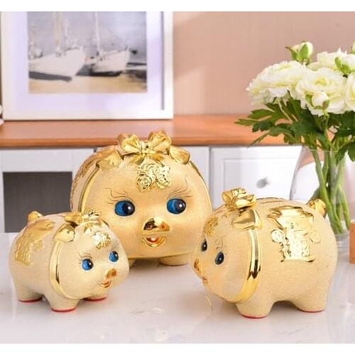 Coin Money Piggy Bank Large Pig Cute Secret Safe Mystery Piggy Bank for Kids Gift Saving Tirelire Adulte Home Decoration DF50MB