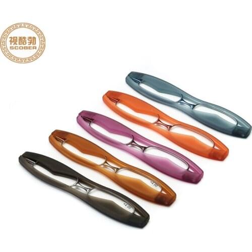 Christmas Folding Fashion 360-degree Folding Rotating Reading Glasses small box portable men and women ultra-light glasses