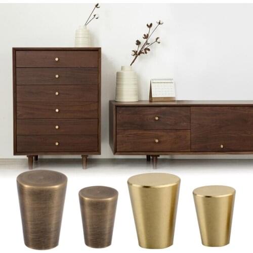 Brass Pull Cabinet Closet Door Drawer Round Single Hole Small Handle Dressing Table Bookcase Full Copper Cone Furniture Knob