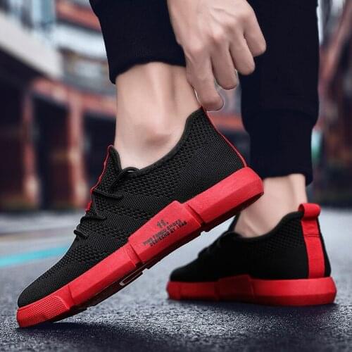 2020 summer Sneakers comfortable fashion 39 sapato Fashion hot Light for de zapatos black spring knitting sport slip Male white